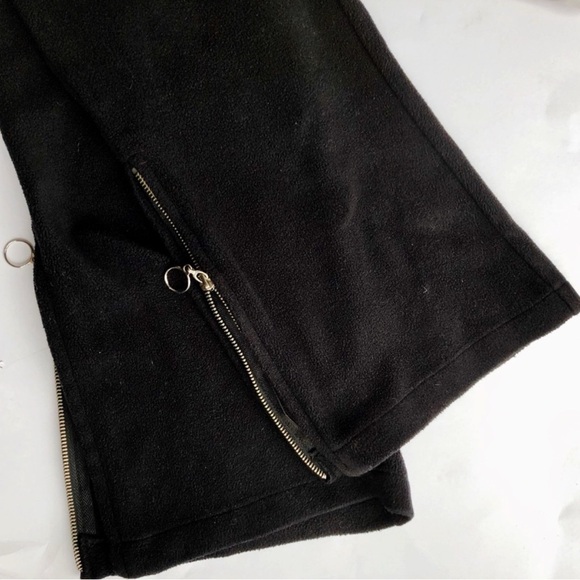 FaL NY Moto Set  Black Fleece Jacket & Pants Size Medium - Picture 13 of 16